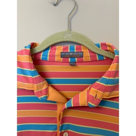 Peter Millar Summer Comfort Bright Color Polo Shirt Large - Picture 3 of 6